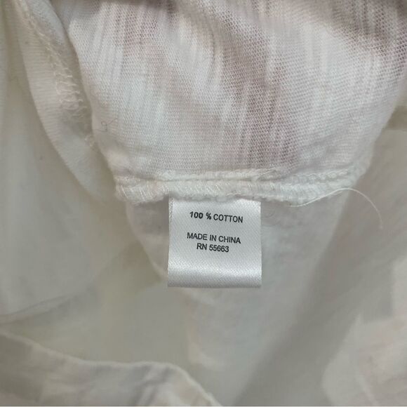 For Cynthia Beachwear White Button Down Lace Detail Tank Women’s Size M - Picture 5 of 6